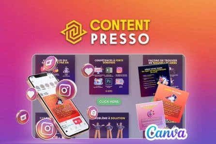 ContentPresso  +3000 templates canva premium pour tes réseaux sociaux !